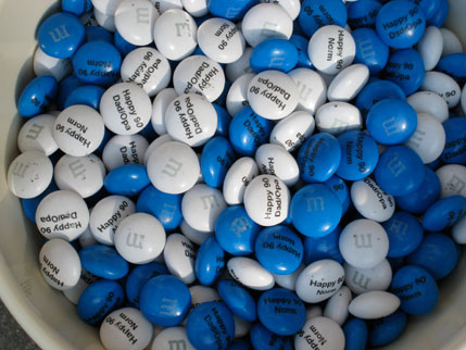 Happy 90th” Customized M&Ms