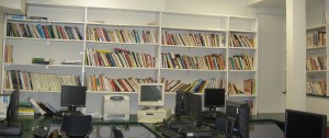 Part of the donated library to UNH
